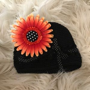 Orange polka dot daisy